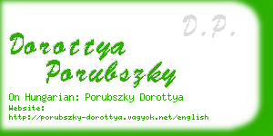 dorottya porubszky business card